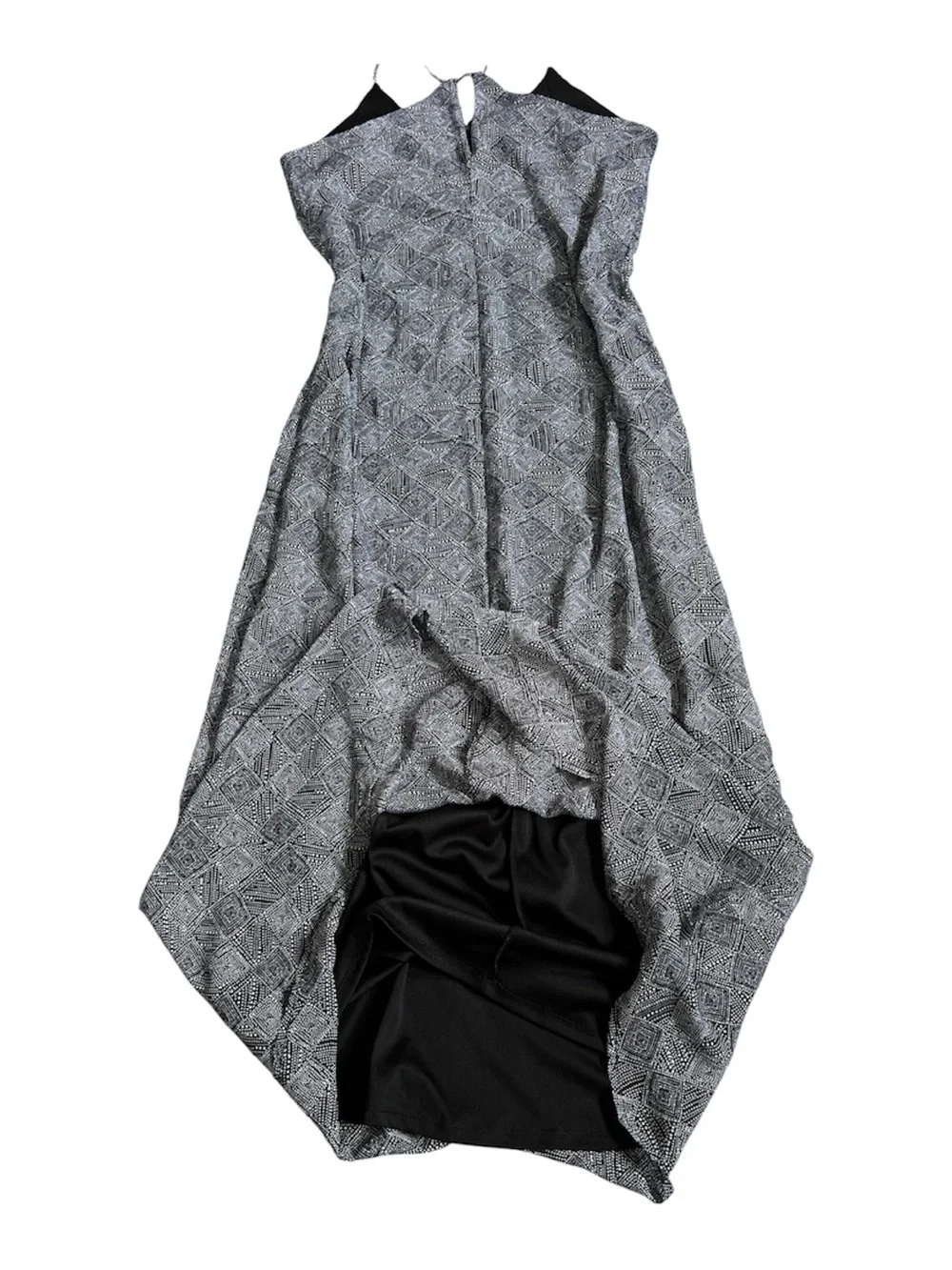 Old Navy Black and White Geometric Printed Maxi Dress